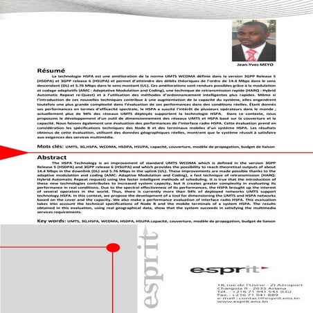 Évaluation de l'interface radio UMTS/HSPA