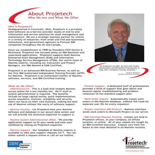 Projetech Intro Slick Sheet