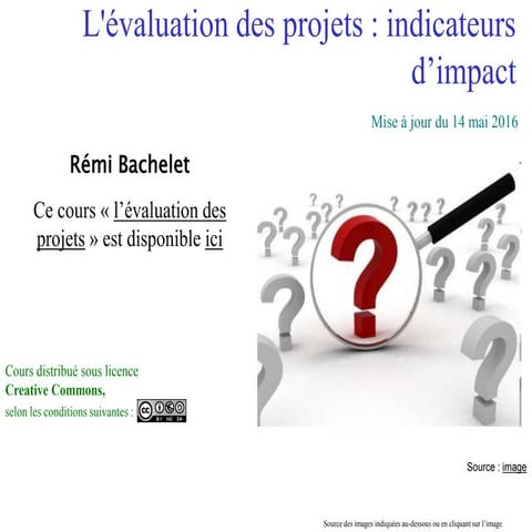 Projet evaluation impact