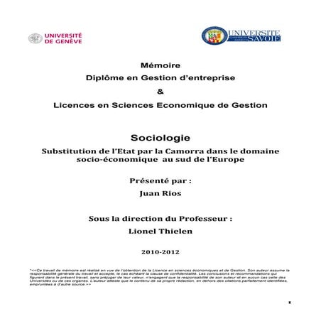 Le rôle de la Camorra dans le domaine socio-économique