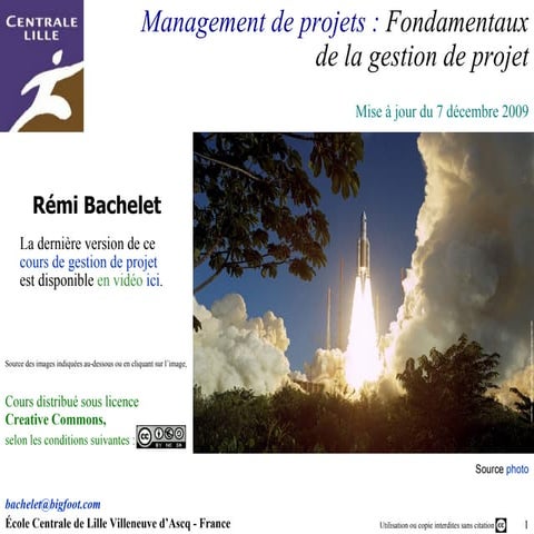 Cours de gestion de Projet - Les Fondamentaux