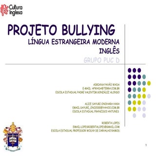 Projeto bullying - EPIVA