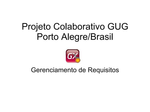 Projeto colaborativo GUG Porto Alegre