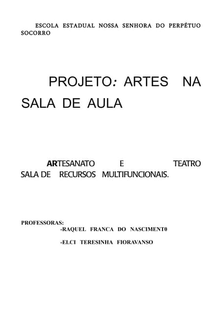 Projeto de artes