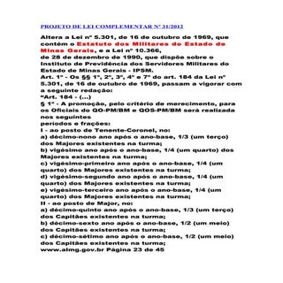 Projeto de lei complementar nº 31