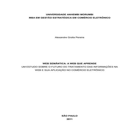 Projeto de pesquisa sobre web semântica - a web que aprende