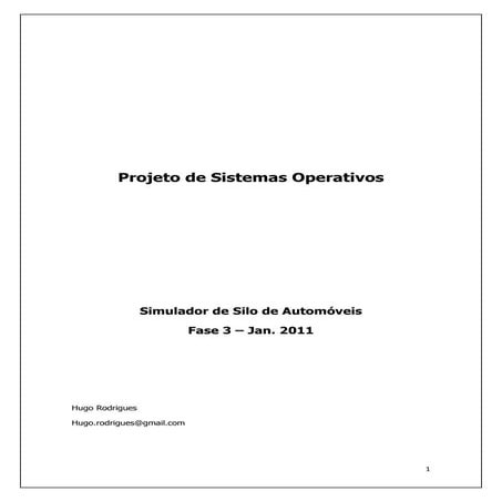 Projeto de Controlo de Silo para Parqueamento