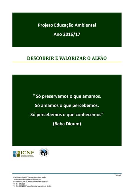 Projeto e.a. ano 16 pna