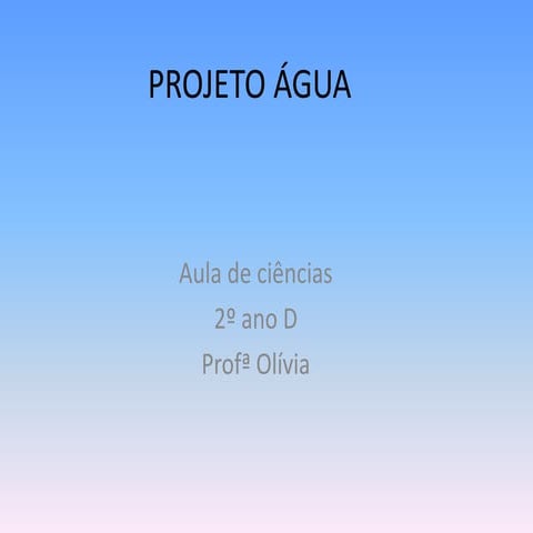 Projeto água