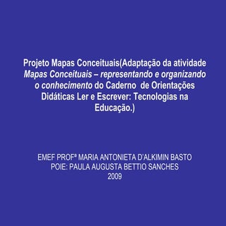Projeto Mapas Conceituais(AdaptaçãO...