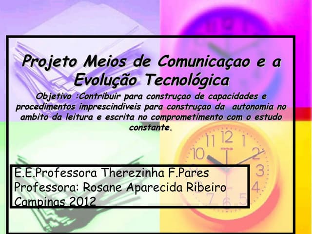 Projeto Meios de Comunicaçao  prof ...