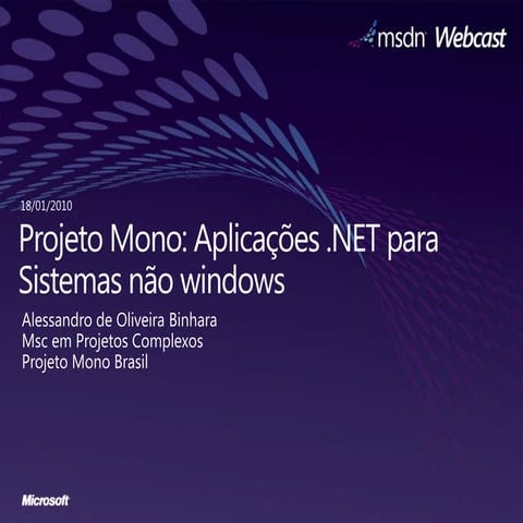 Semana de Interop: Projeto Mono 