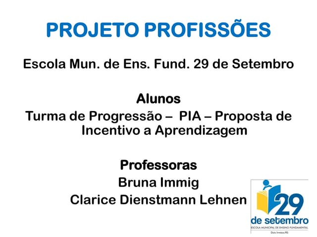Projeto profissões pia