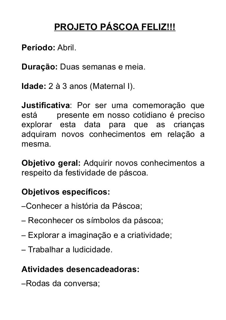 Plano de aula pronto para creche Plano de aula pronto para creche