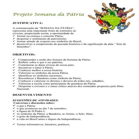 Projeto semana da pátria