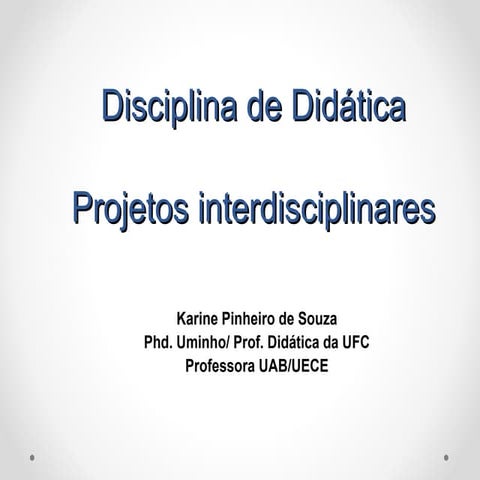 Projetosinterdisciplinares