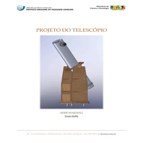 Projeto telescópio faça você mesmo