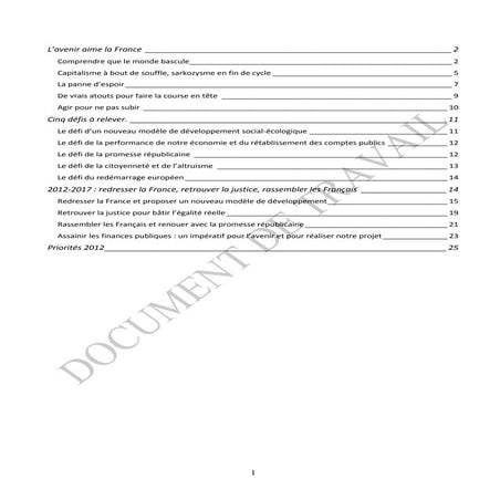 Projet socialiste 30 mesures phares