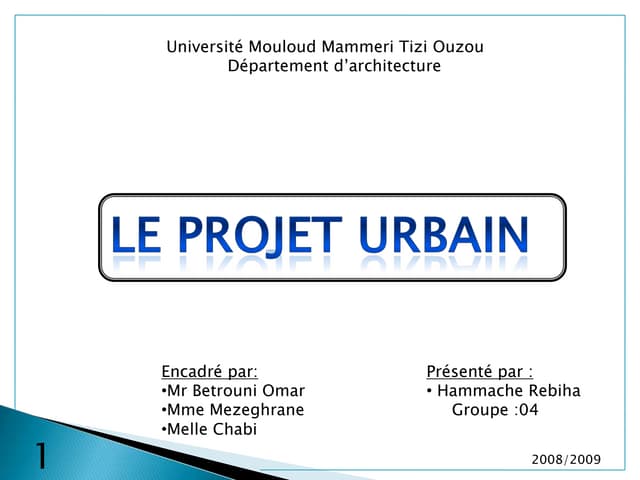 Projet urbain 03