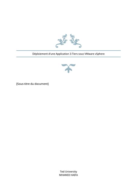 Projet VMware cours avec etudes theoriques