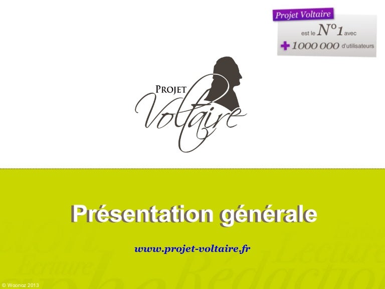 Projet Voltaire Presentation Generale Ecole 2
