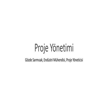 Proje Yönetimi