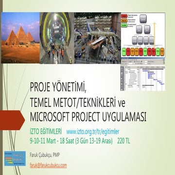 Proje Yönetimi Temel Metot ve Teknikler
