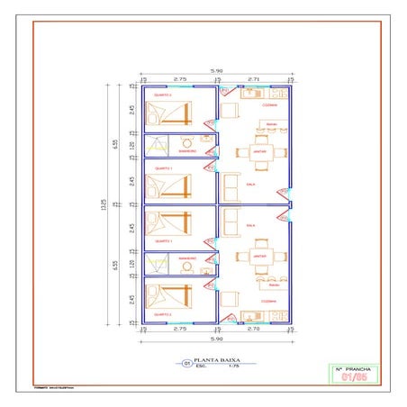planta baixa de uma residencia de 2 pavimentos | PDF