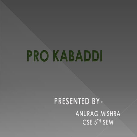 Pro kabaddi