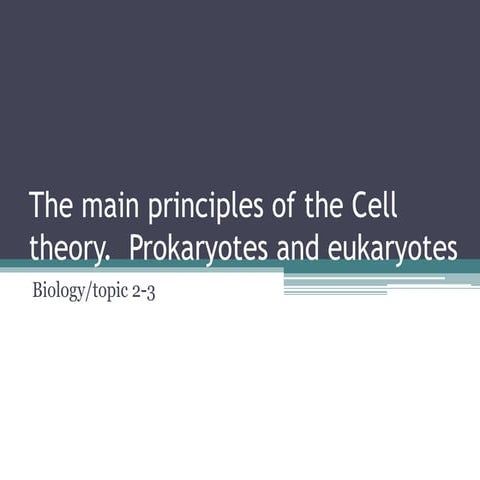 Prokaryotes and eukaryotes