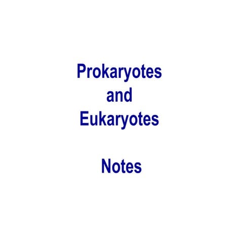 Prokaryotes and eukaryotes key