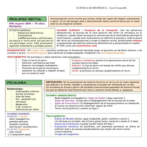 Prolapso rectal   fecaloma