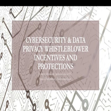 Cybersecurity and Data Privacy Whistleblower Protections