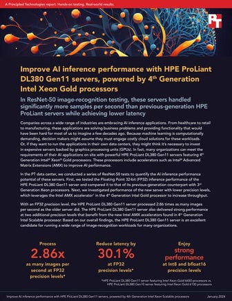 Improve AI inference performance with HPE ProLiant DL380 Gen11 servers, power...