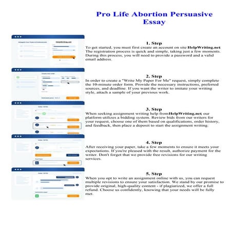 Pro Life Abortion Persuasive Essay. Online assignment writing service.