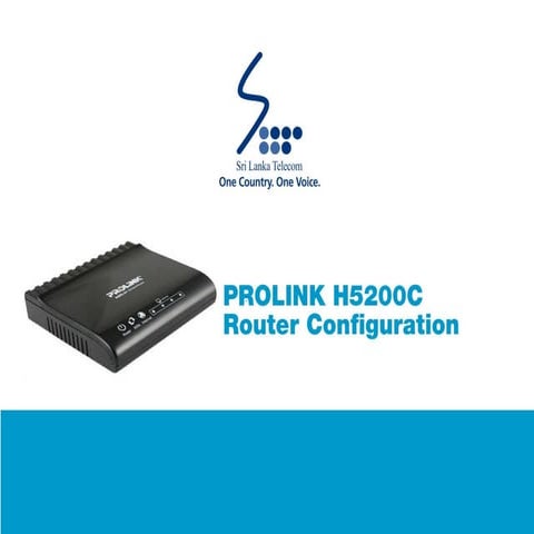 PROLINK H5200C Router Configuration Guide | PDF