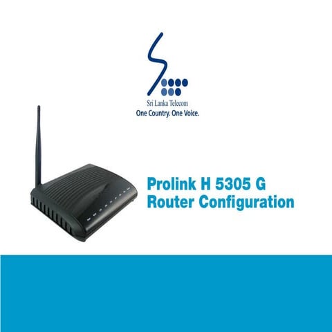 Prolink H 5305 G Router Configuration | PDF