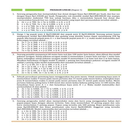 Soal Program Linear (1)