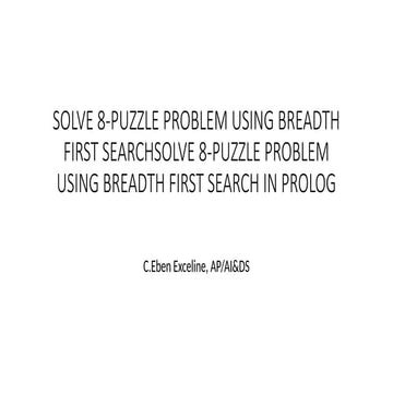 8 puzzle problem in PROLOG programming Language | PPT