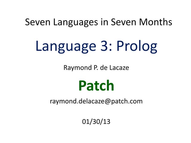 Prolog 7-Languages