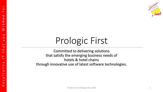 Prologic First - Product List | PPT