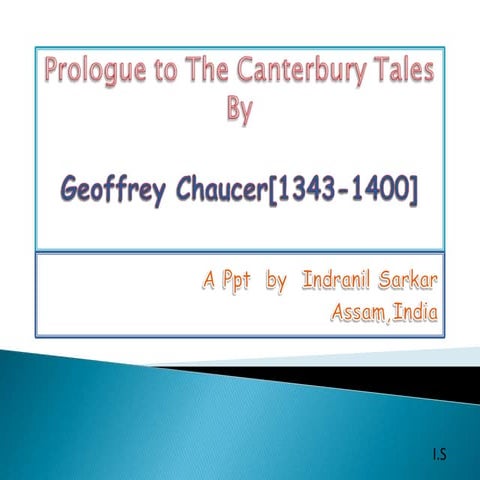 Prologue to the canterbury tales