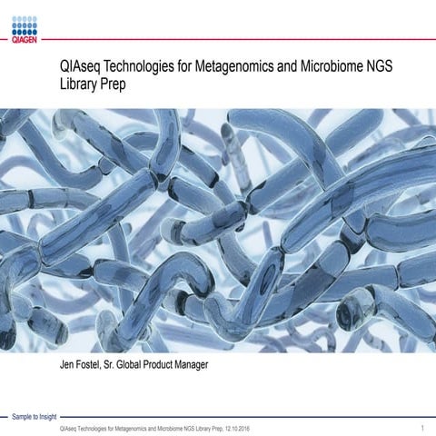QIAseq Technologies for Metagenomics and Microbiome NGS Library Prep
