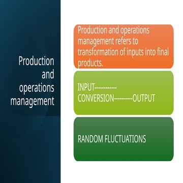 Production and operations management ppt