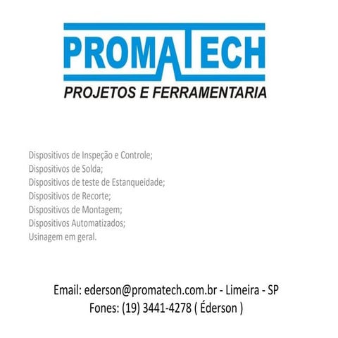 Promatech projetos e ferramentaria | PPT