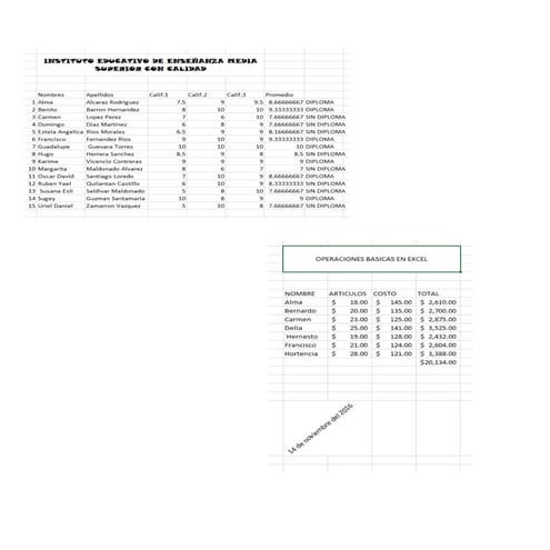 Operaones promedio-JOMM