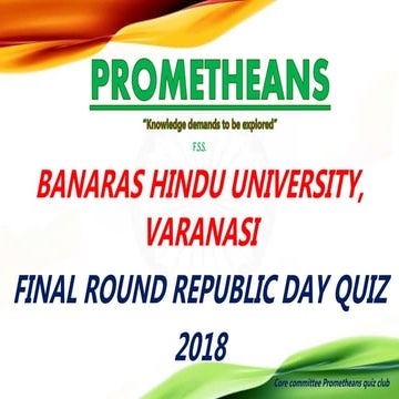 Prometheans Republic Day Quiz