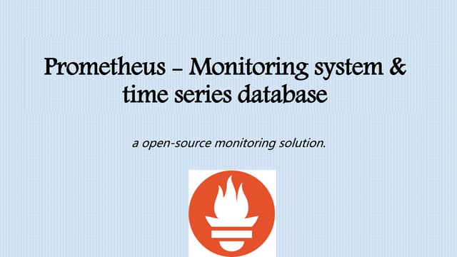 Prometheus - Intro, CNCF, TSDB,PromQL,Grafana