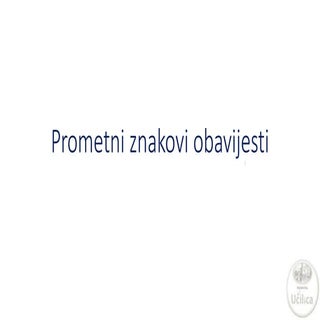 Prometni znakovi obavijesti