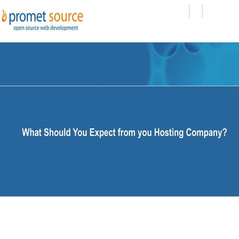 What should you expect from your Drupal Web Host